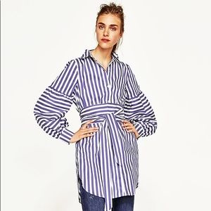 Stripes shirt dress